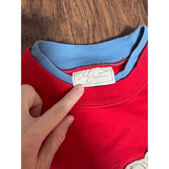 Grandmacore Red Crewneck Teddy Sweatshirt - Picture 3 of 4